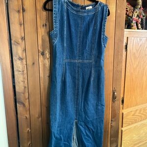 Pilcro Blue Denim Midi Dress